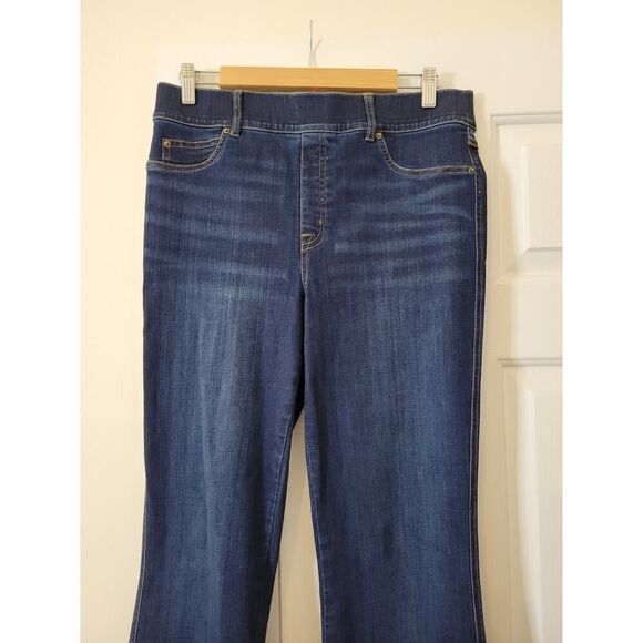 SPANX Denim Flare Jeans Midnight Shade L NWOT $148 - Picture 5 of 12